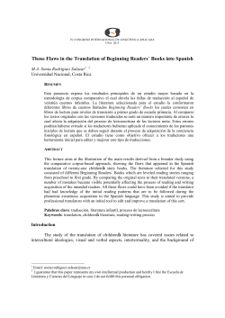 SoniaRodriguez. Those Flaws in the Translation of Beginning