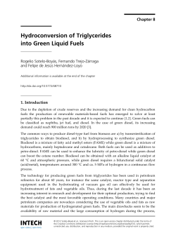 Hydroconversion of Triglycerides into Green Liquid