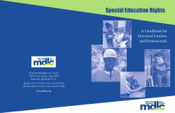 Special Education Rights - Disability Rights Maryland
