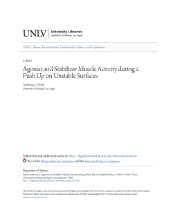 Agonist and Stabilizer Muscle Activity during a Push Up on Unstable