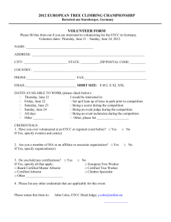 201 european tree climbing championship volunteer for0