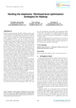 Herding the elephants: Workload-level optimization strategies for