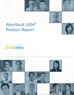 AlienVault USM&trade; Product Report