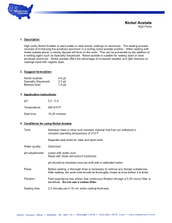 Nickel Acetate - US Specialty Color Corporation