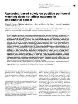 Upstaging based solely on positive peritoneal washing