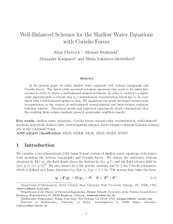 Well-Balanced Schemes for the Shallow Water Equations with