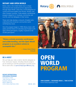 Open World program brochure - My Rotary