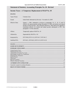Statement of Statutory Accounting Principles No. 10