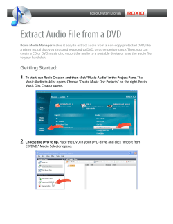 Extract Audio File from a DVD