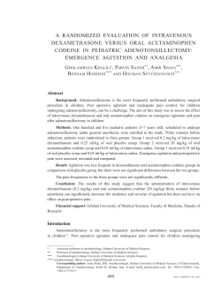 A rAndomized evAluAtion of intrAvenous dexAmethAsone versus