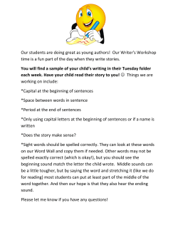 Our students are doing great as young authors! Our Writer`s