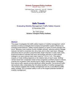 Evaluating Mobility Management Traffic Safety Impacts