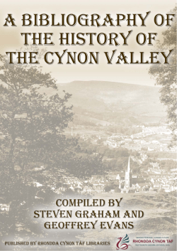 A Bibliography of the history of the Cynon Valley