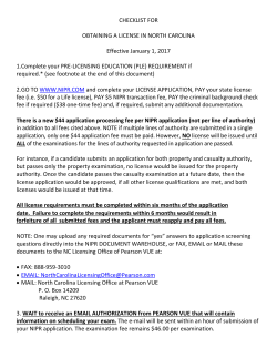 Licensing Checklist for New Resident License Process