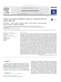 Orbital-scale climate variability in Arabia as a