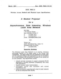 A Modest Proposal for a Asynchronous, Data Intensive, Wireless