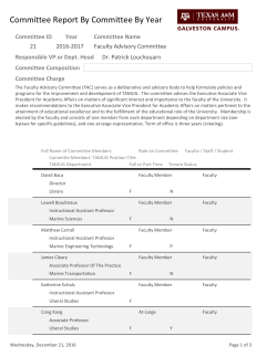 Faculty Advisory Committee