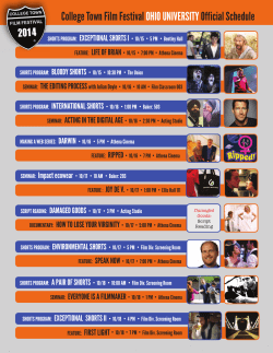 Ohio U Schedule - College Town Film Festival