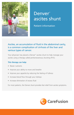 Denver&trade; shunt patient education brochure