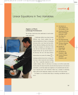 Linear Equations in Two Variables