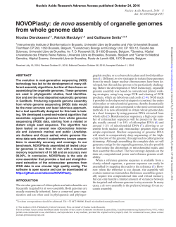 NOVOPlasty: de novo assembly of organelle genomes from
