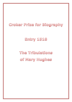 The Tribulations of Mary Hughes - Society of Australian Genealogists