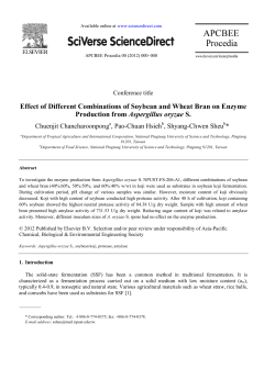 Effect of Different Combinations of Soybean and Wheat Bran on