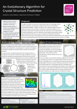 Crystal Structure Prediction Poster