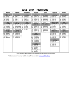 Group Fitness Schedule