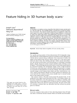 Feature hiding in 3D human body scans