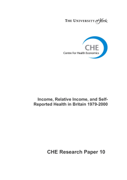 Income, relative income, and self-reported health