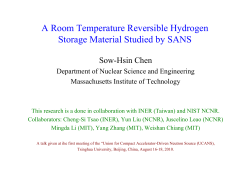 A Room-temperature Hydrogen Storage Material
