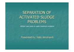 SEPARATION OF ACTIVATED SLUDGE PROBLEMS