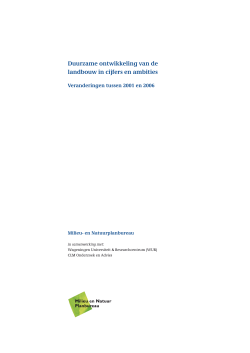 Duurzame ontwikkeling van de landbouw in cijfers en ambities