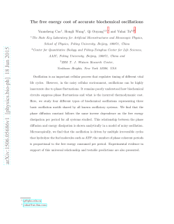 The free energy cost of accurate biochemical oscillations