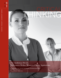The Ambition Divide: Differences Define Women`s Career