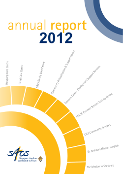 Annual Report 2012 - Singapore Anglican Community Services