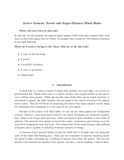 Active Galactic Nuclei and Super-Massive Black Holes What will you