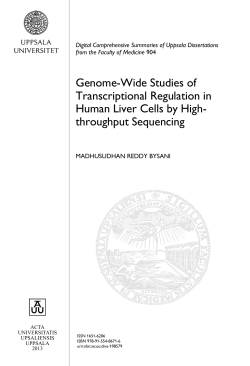 Genome-Wide Studies of Transcriptional Regulation in Human Liver