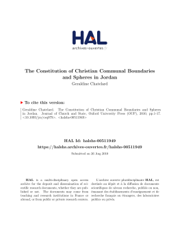The Constitution of Christian Communal Boundaries and