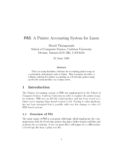 PAS: A Printer Accounting System for Linux
