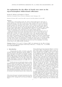 An explanation for the effect of clouds over snow on the top