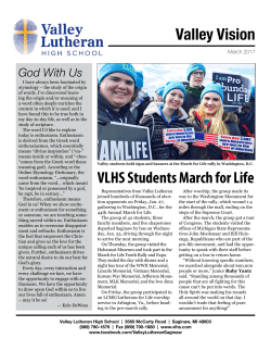 March 2017 - Valley Lutheran High School