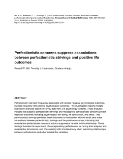 Perfectionistic concerns suppress associations