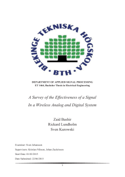 A Survey of the Effectiveness of a Signal In a Wireless Analog