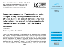 Interactive comment on &ldquo;Fractionation of sulfur isotopes