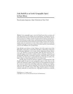 Lake Rudolf as an Iconic Geographic Space in East Africa