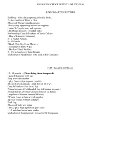 ANNAWAN SCHOOL SUPPLY LIST 2015