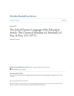 The School Finance Language of the Education Article