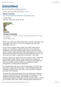 Nature`s Recourse